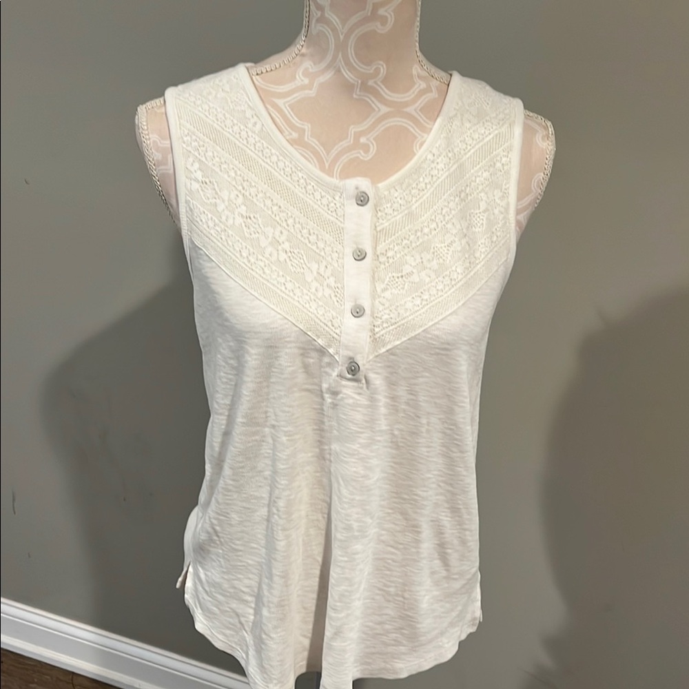 Lucky Cream Lace Detail Women's Top